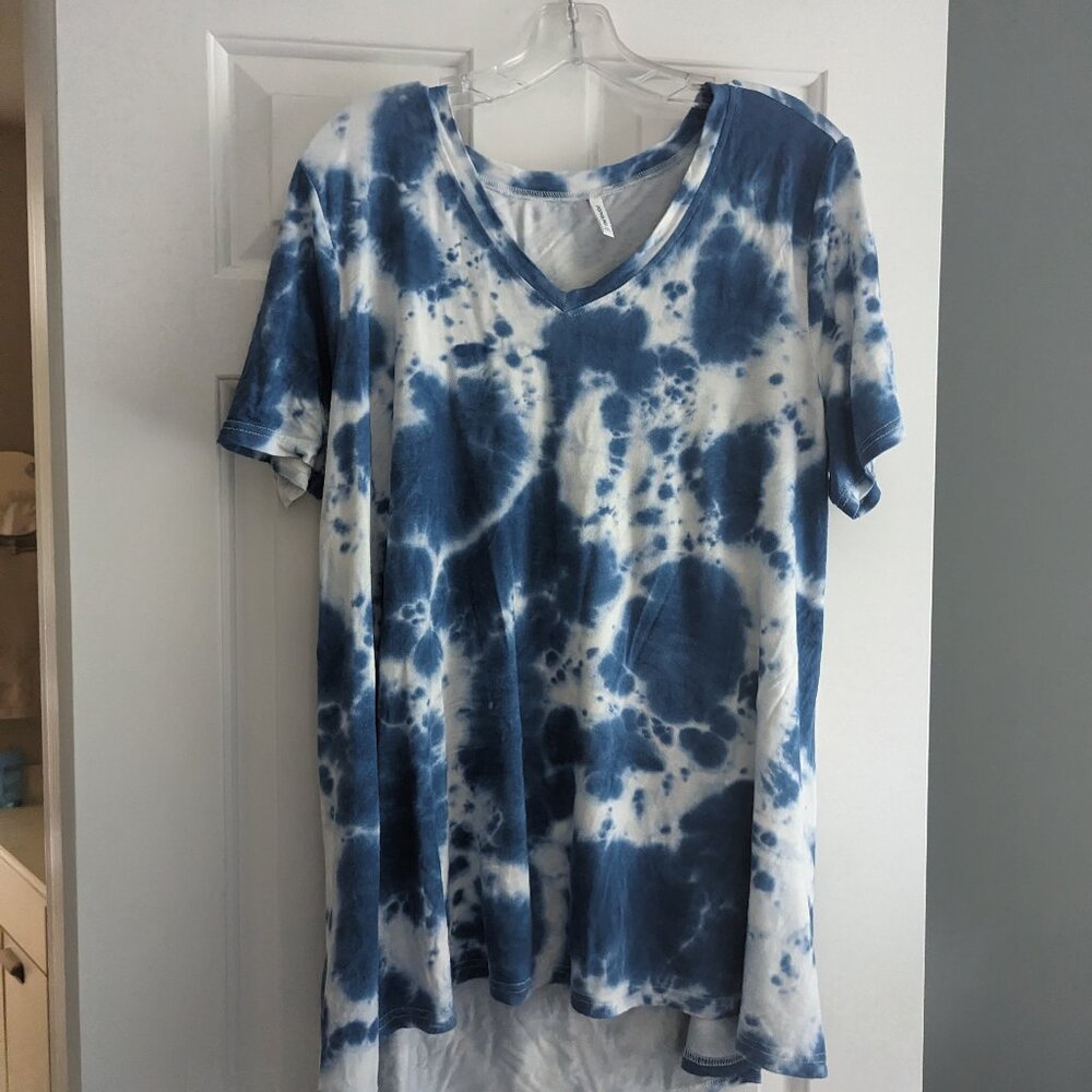 Popyoung Tie Dye Tunic Tee - 2X